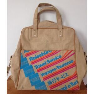 Vintage 70s American Express Travel Service Agent Carry On Luggage Airline Bag